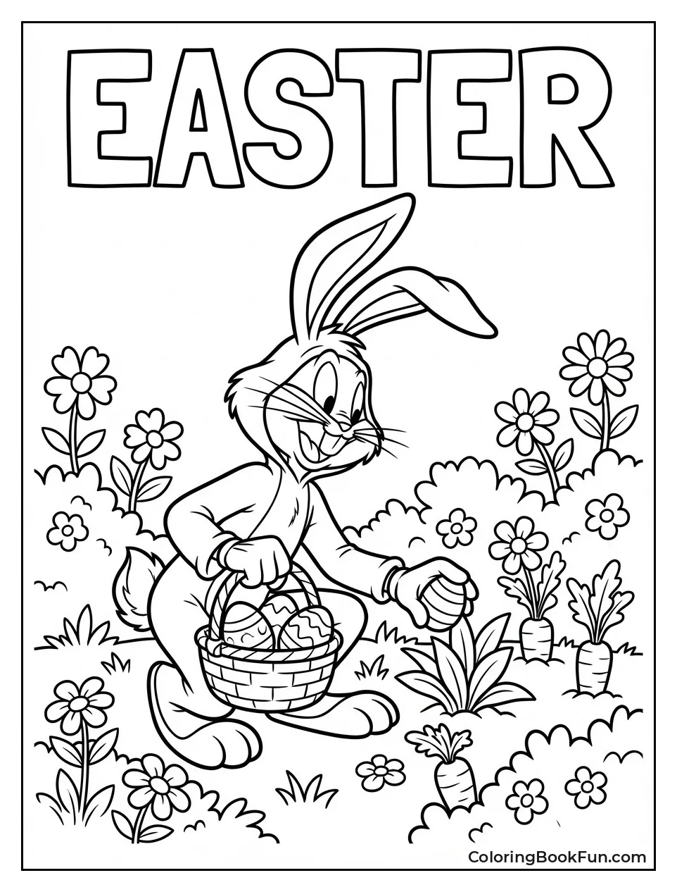 Easter Bunny Bugs Hides Eggs