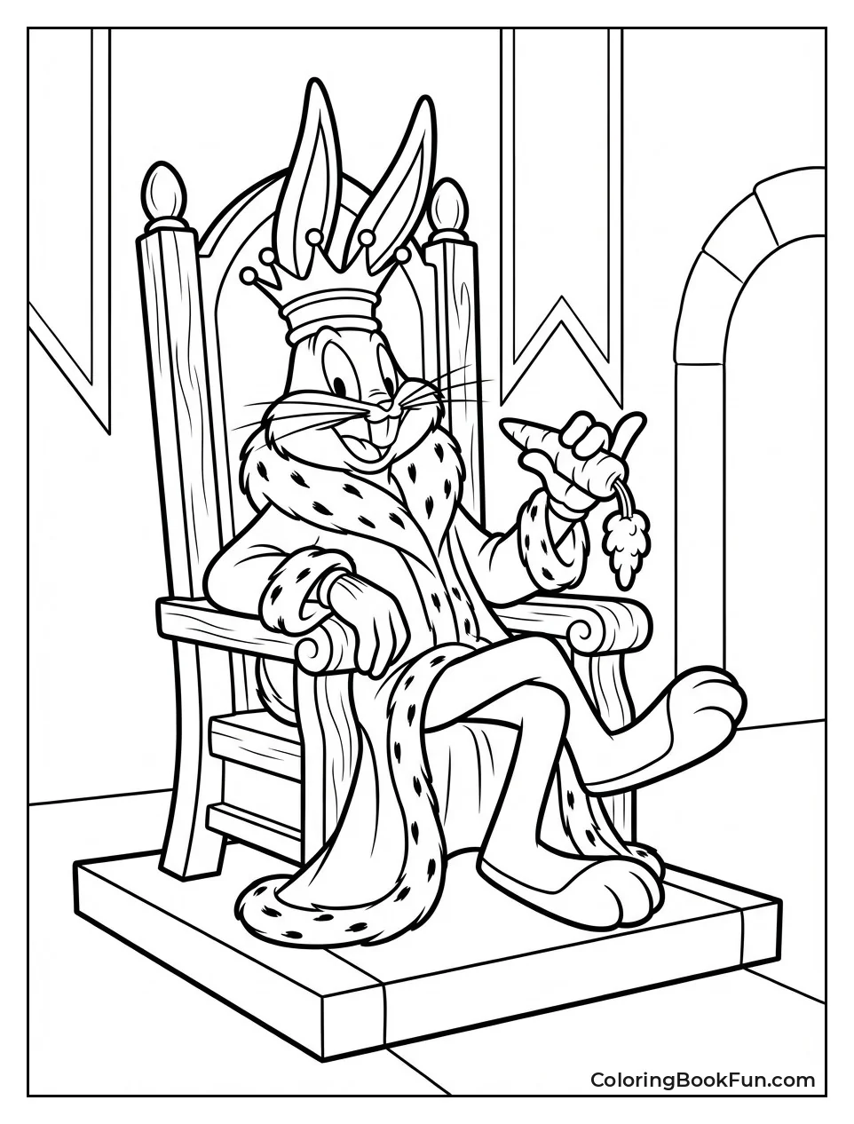 King Bugs Holds Carrot Scepter