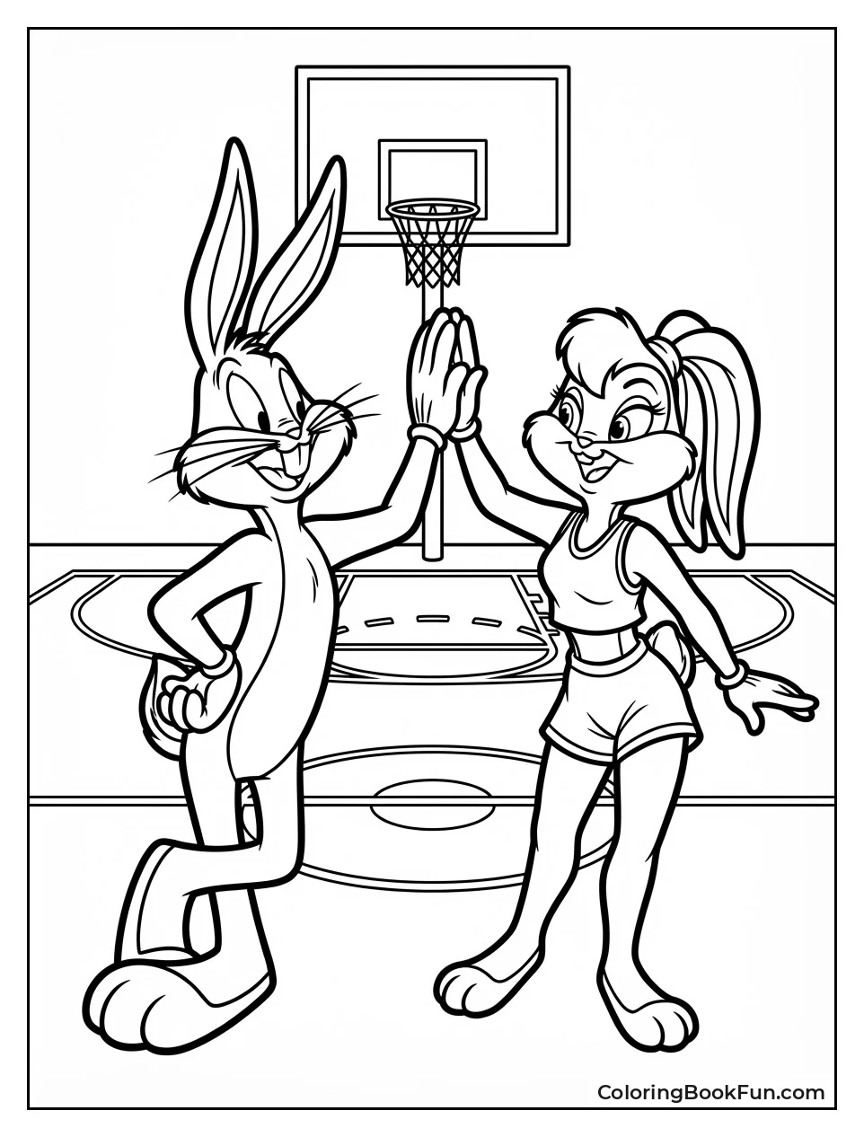 Bugs and Lola High Five