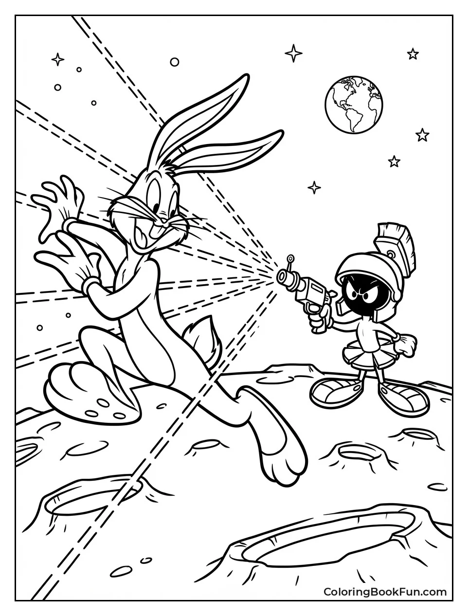 Bugs Dodges Marvin Lasers