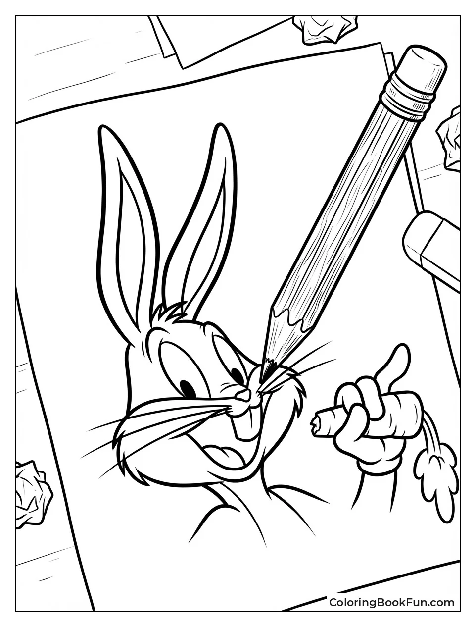 Pencil Draws Bugs Bunny