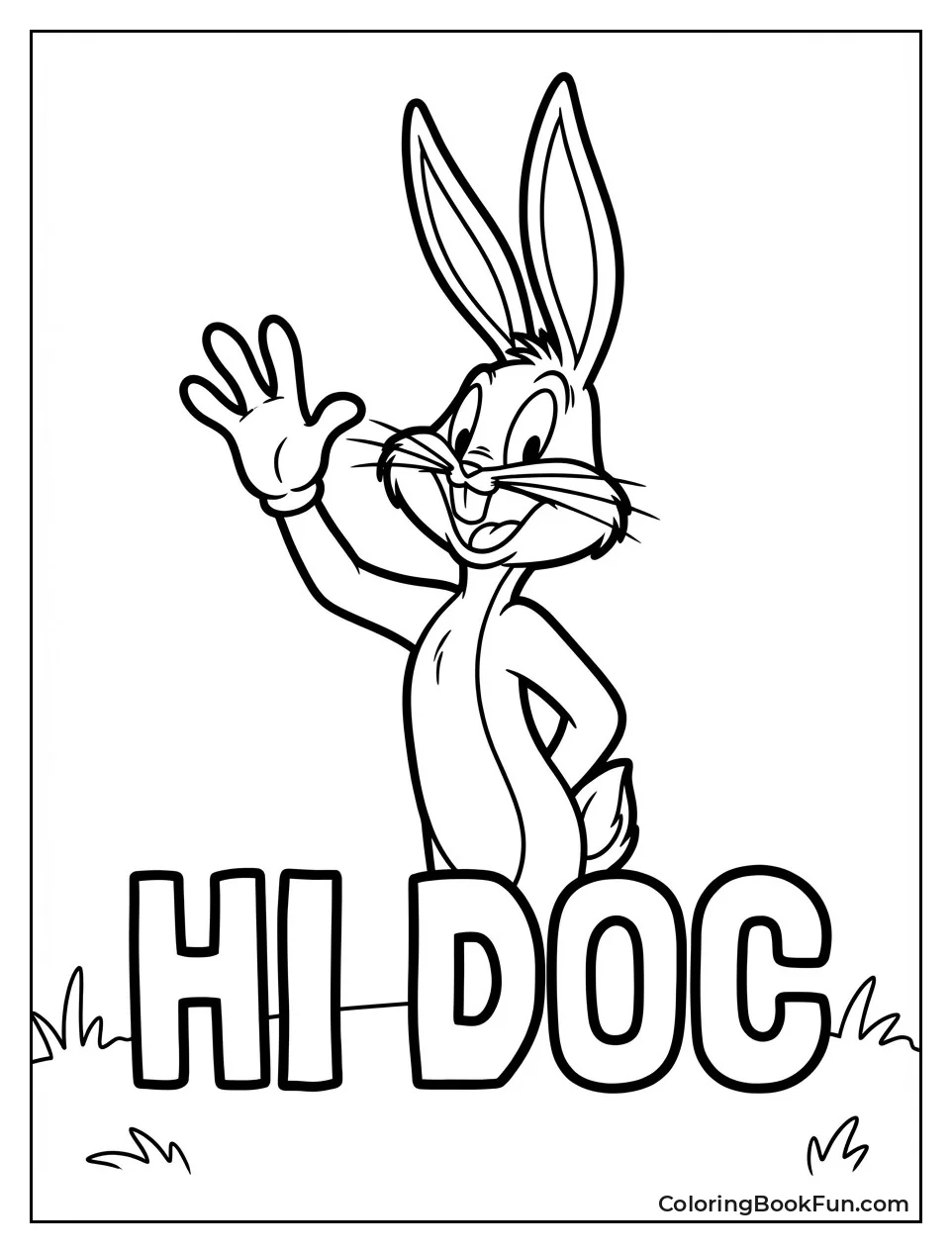 Bugs Bunny Waves Hello