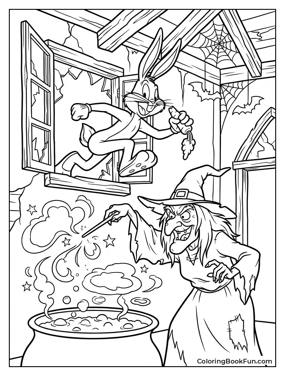 Bugs Bunny Escapes Witch Spells