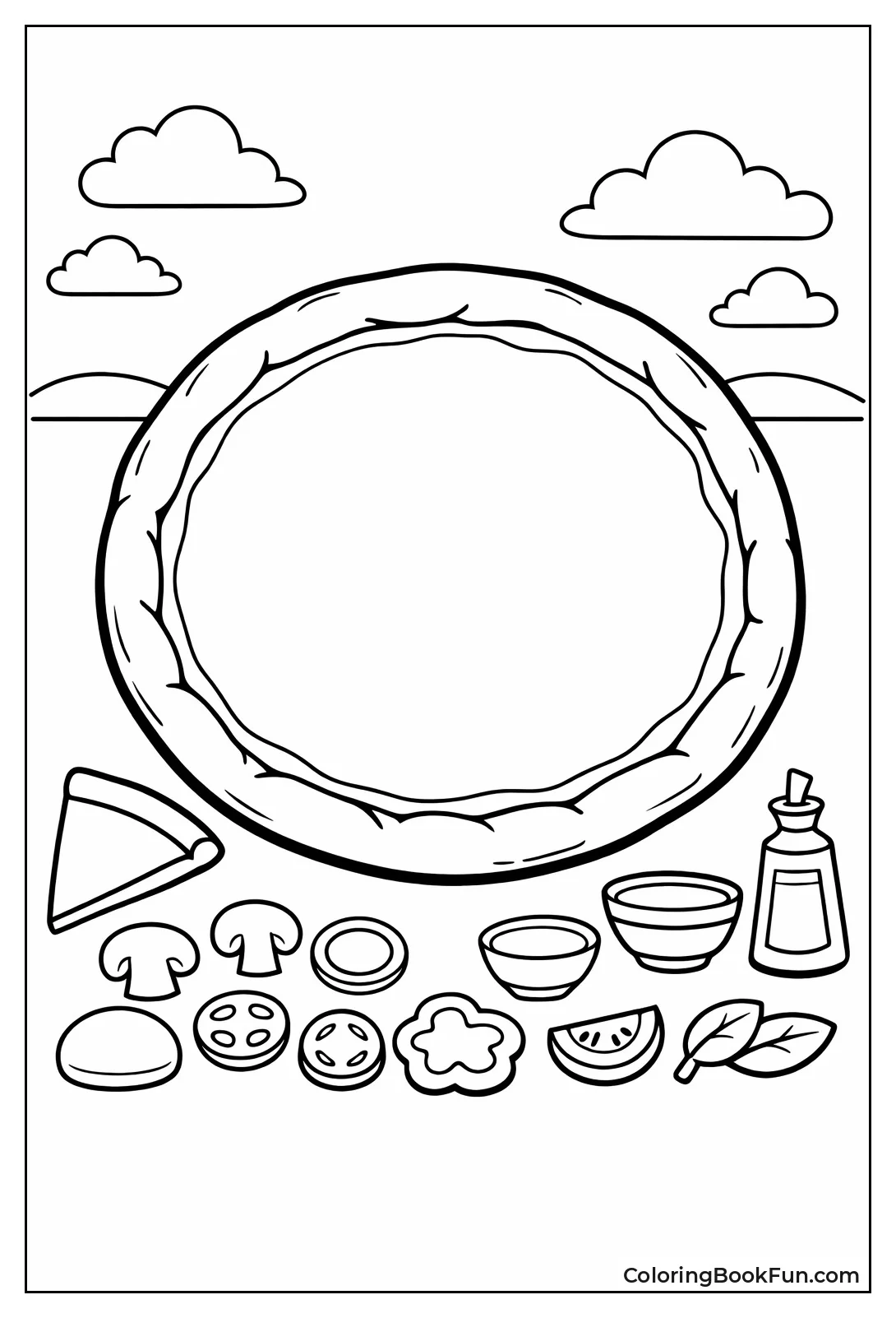 Blank Pizza for Custom Toppings