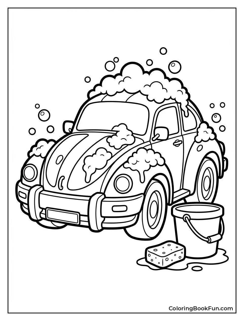 Soapy Bumblebee at Car Wash