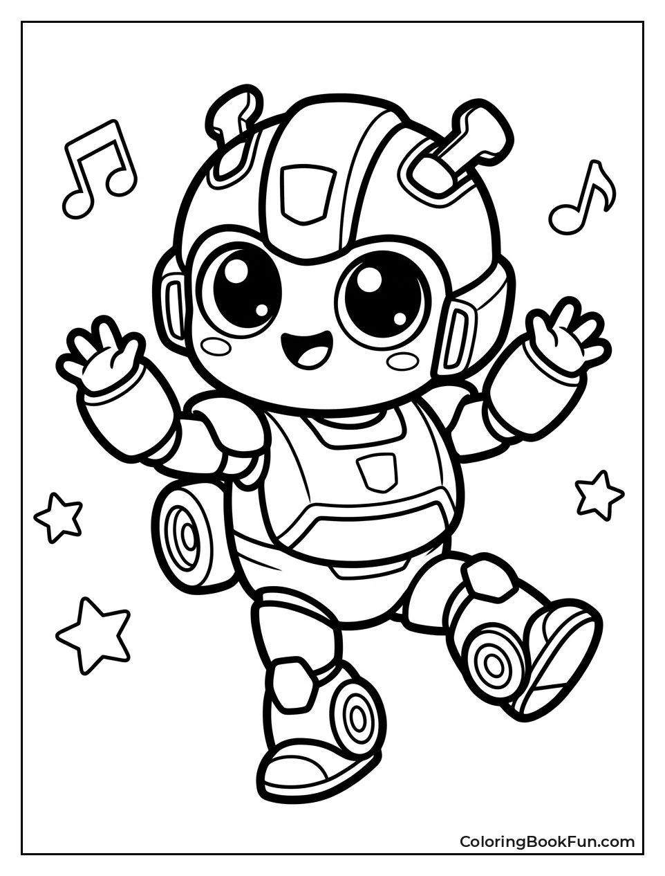 Cute Chibi Bumblebee Dances Happy