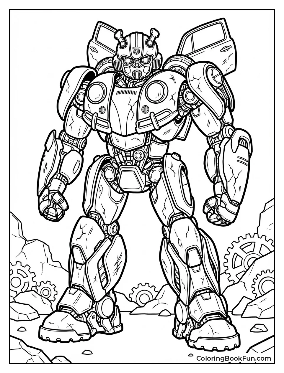 Damaged Bumblebee Warrior Looks Determined