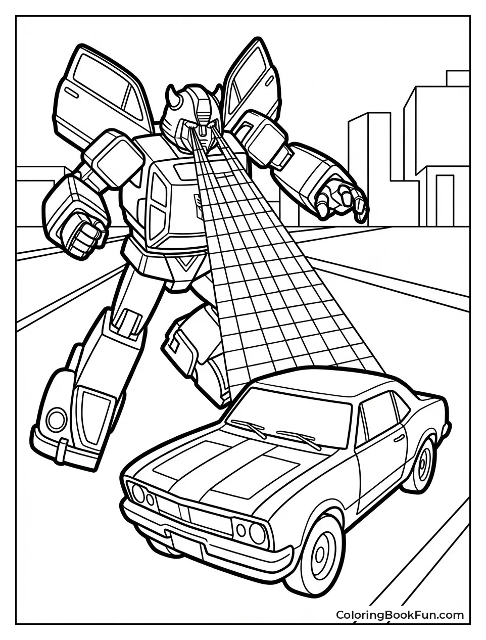 Bumblebee Scans Car with Eyes