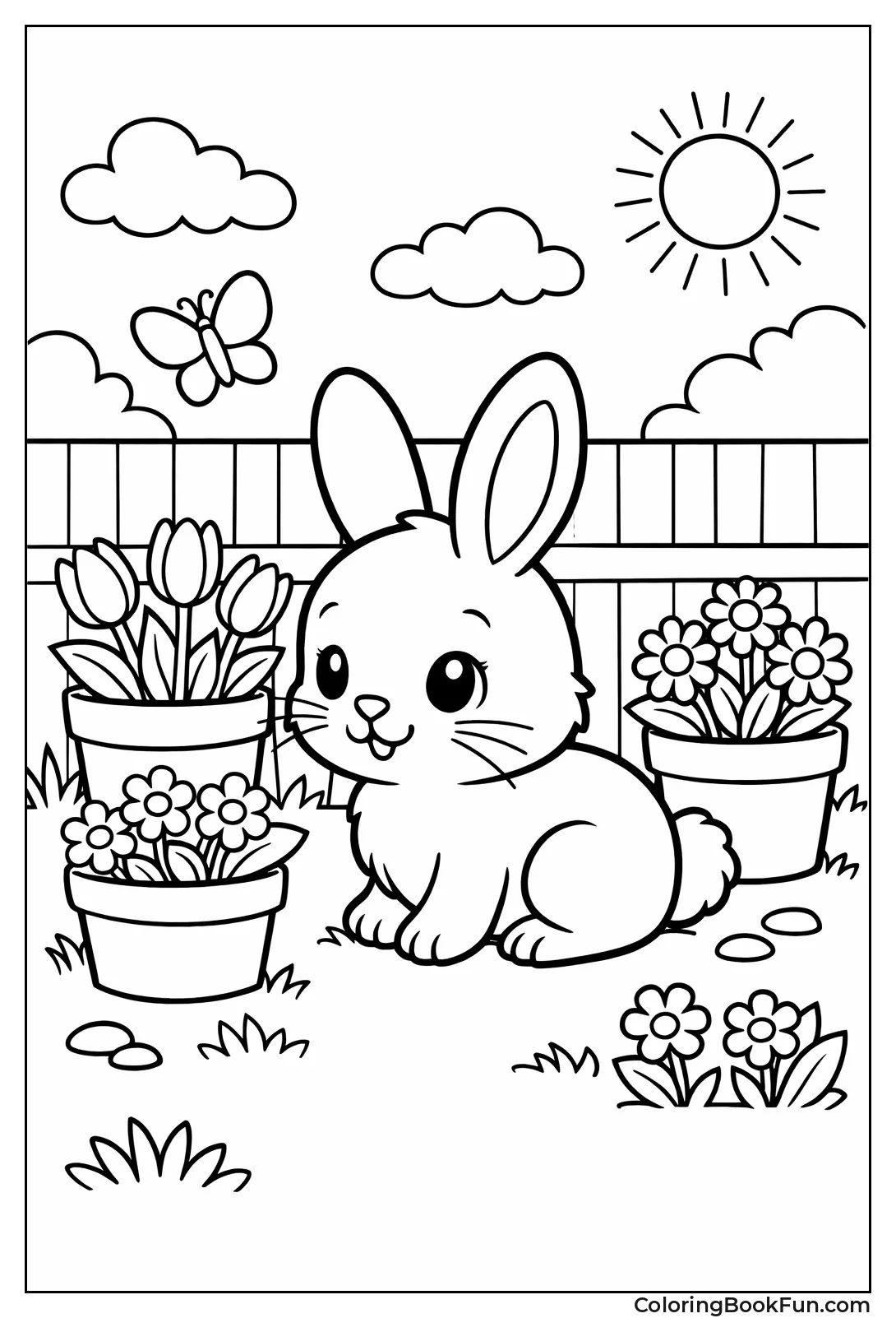 Bunny Exploring Backyard