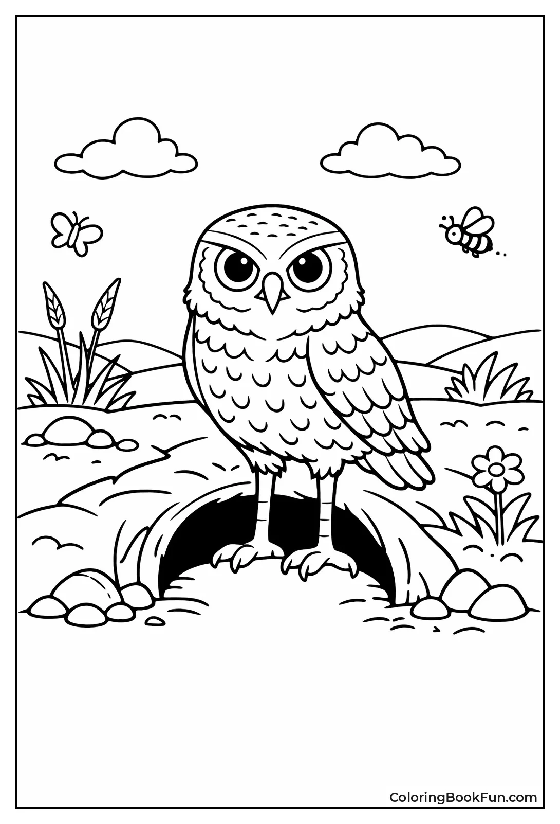 Burrowing Owl Guards Nest