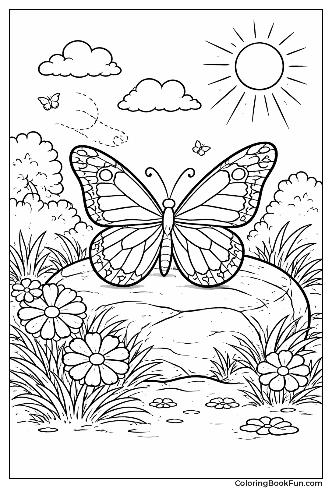 Butterfly Basks in Sun