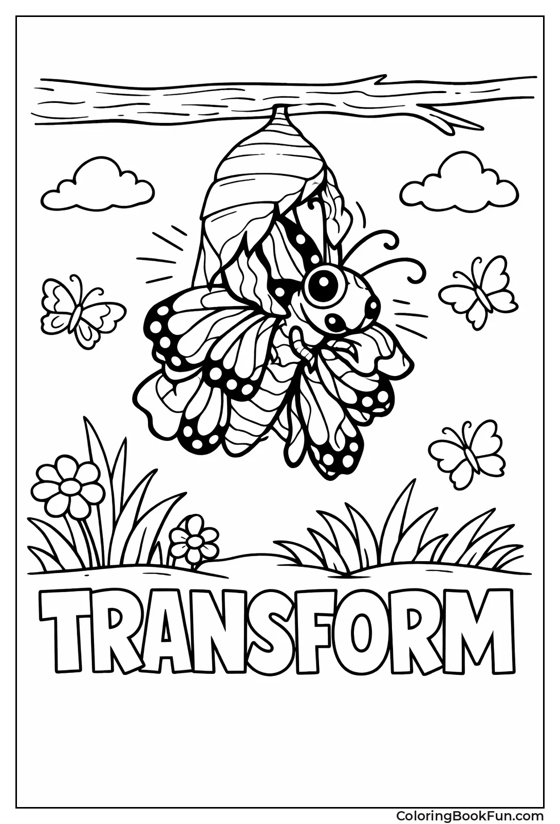 Butterfly Emerges from Chrysalis