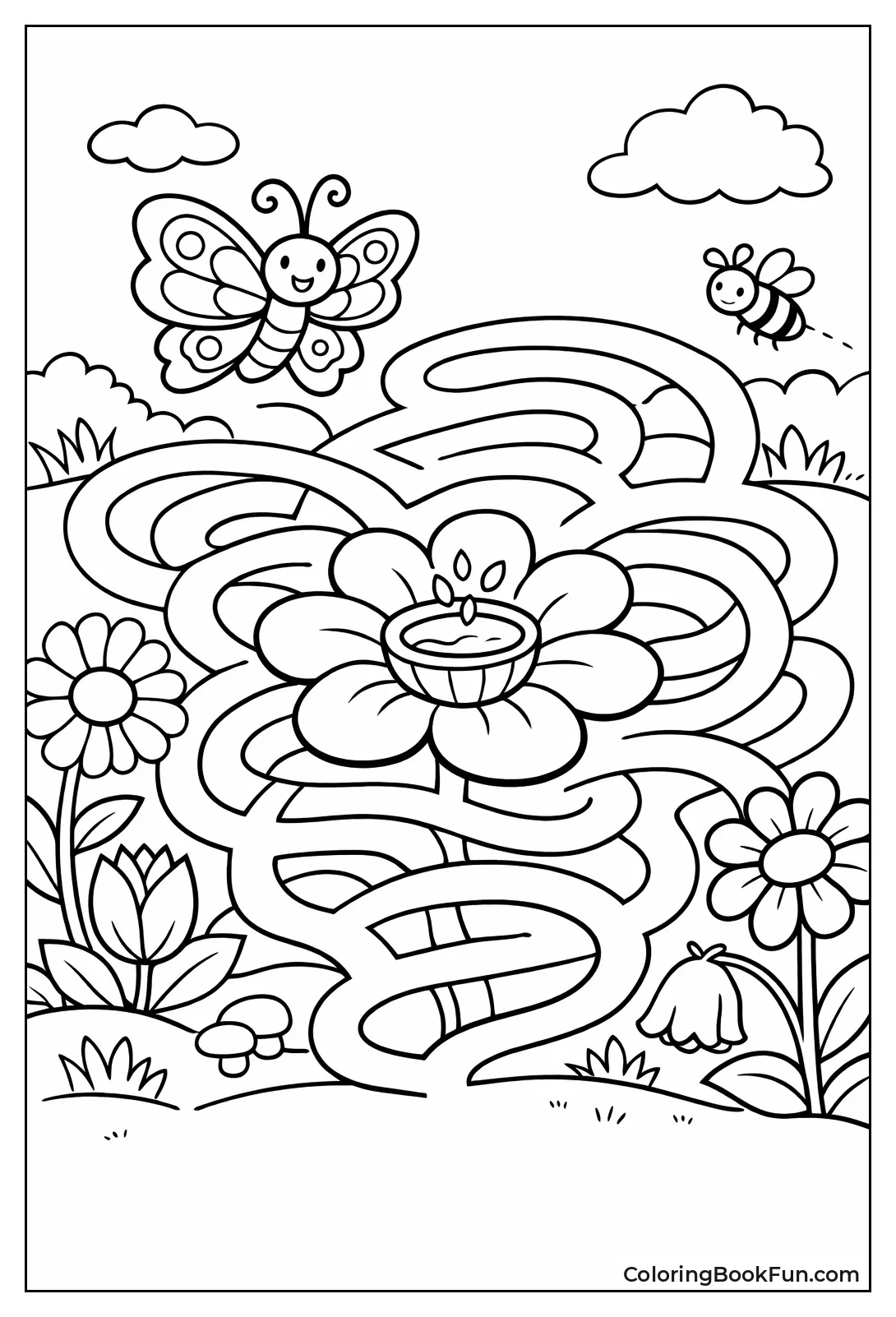 Butterfly Flutters Flower Garden