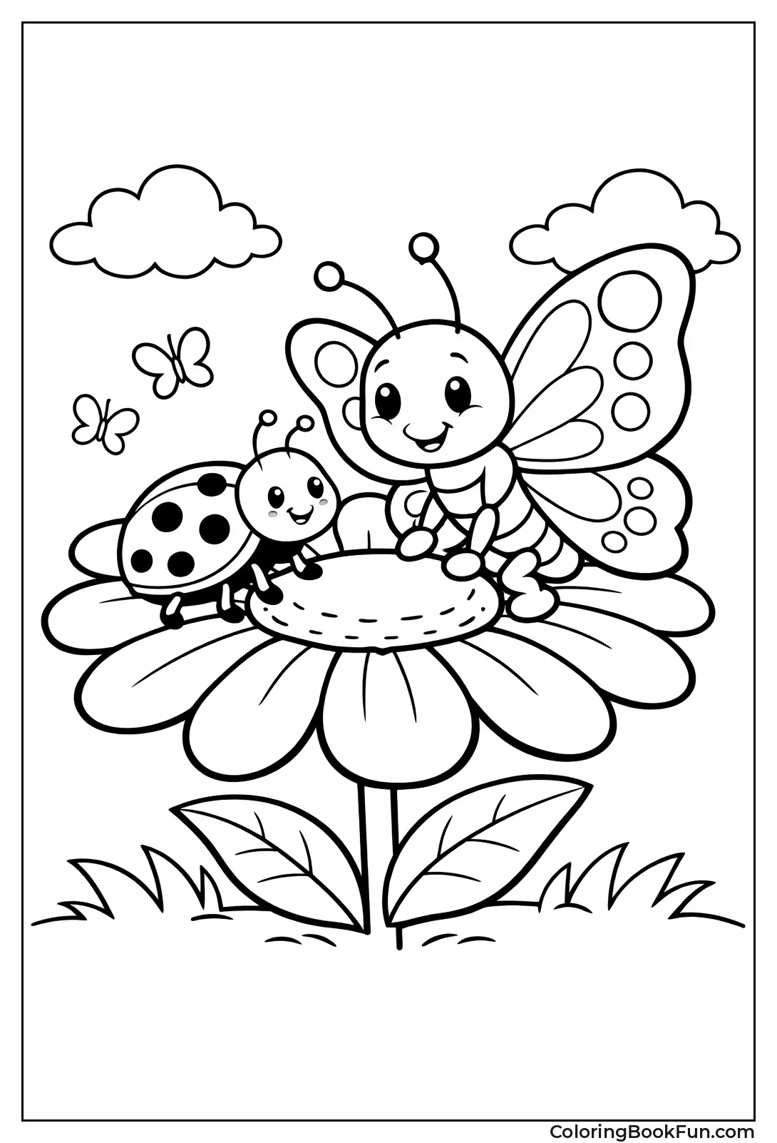 Butterfly and Ladybug