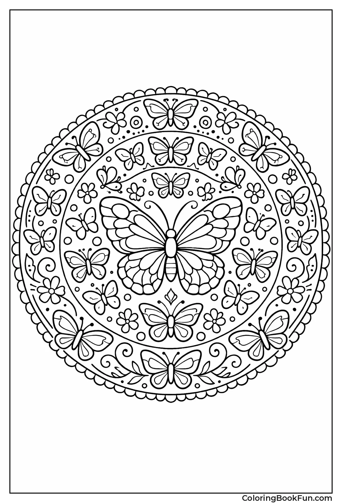 Butterfly Mandala Swarm