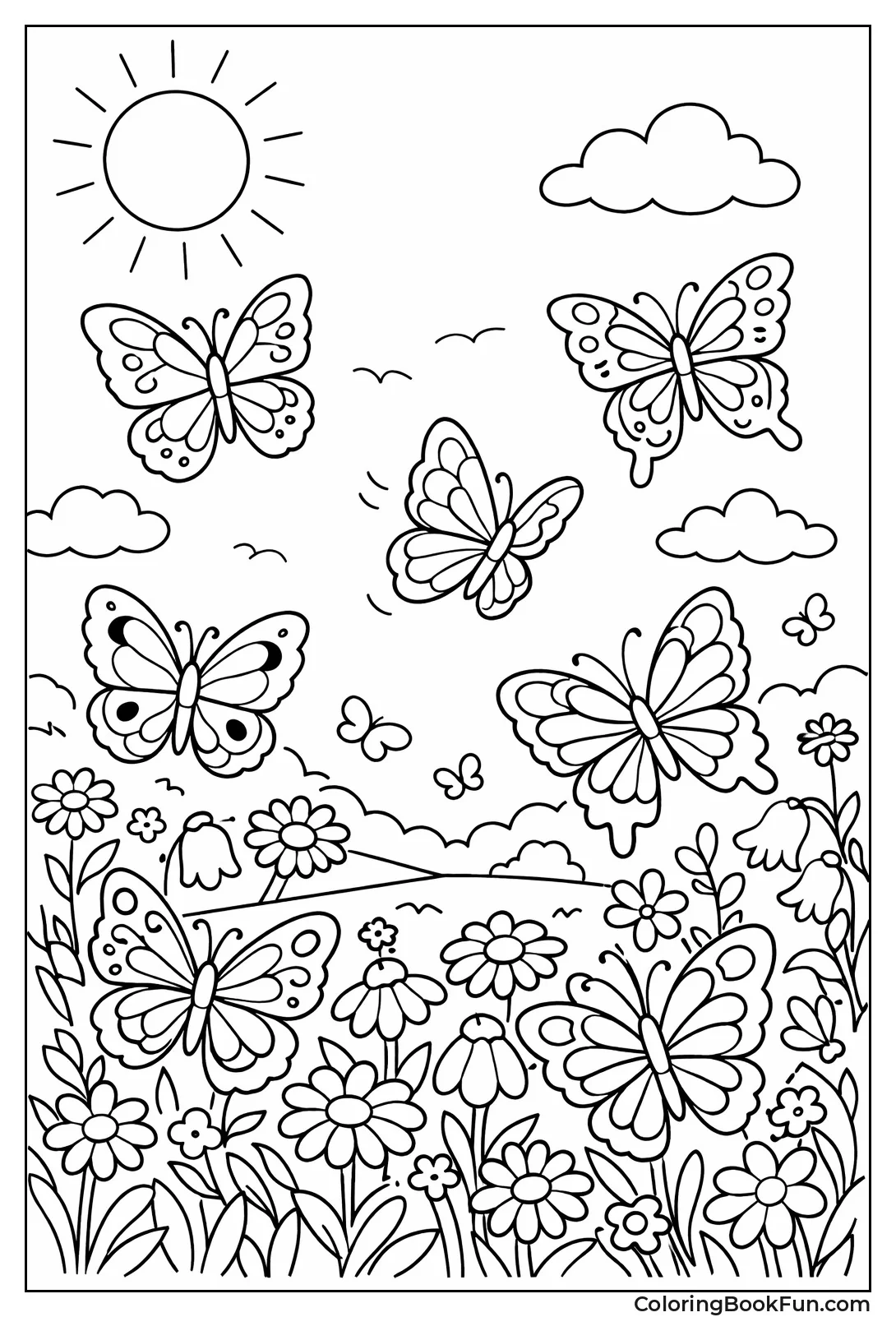 Butterflies in Meadow