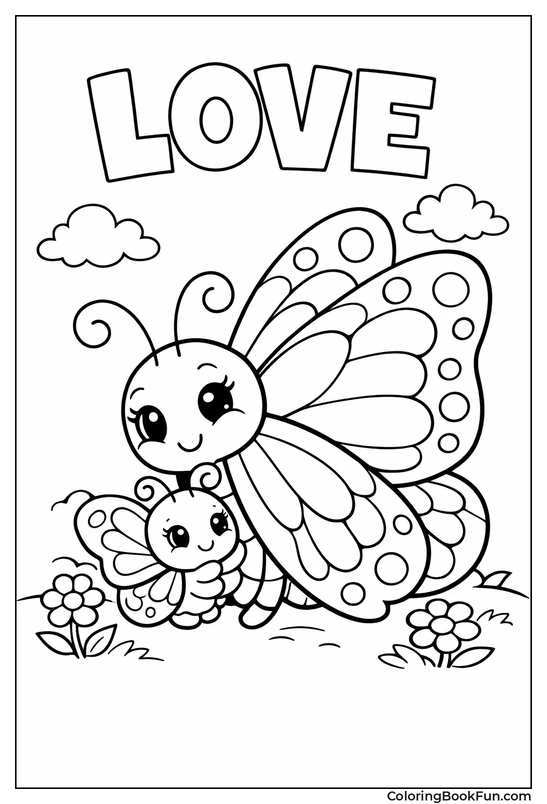 Mom Shelters Baby Butterfly