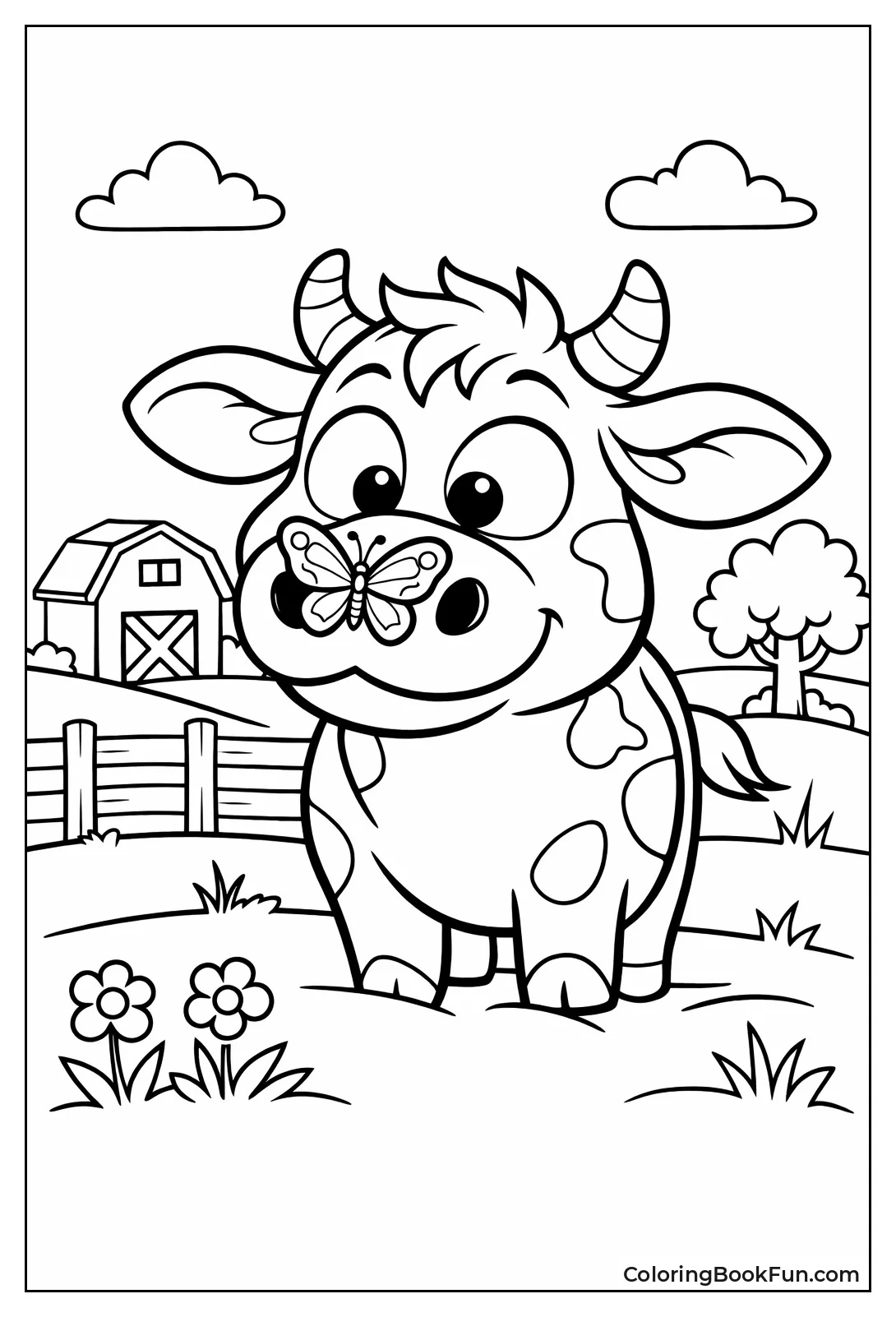 Cow Watching Nose Butterfly