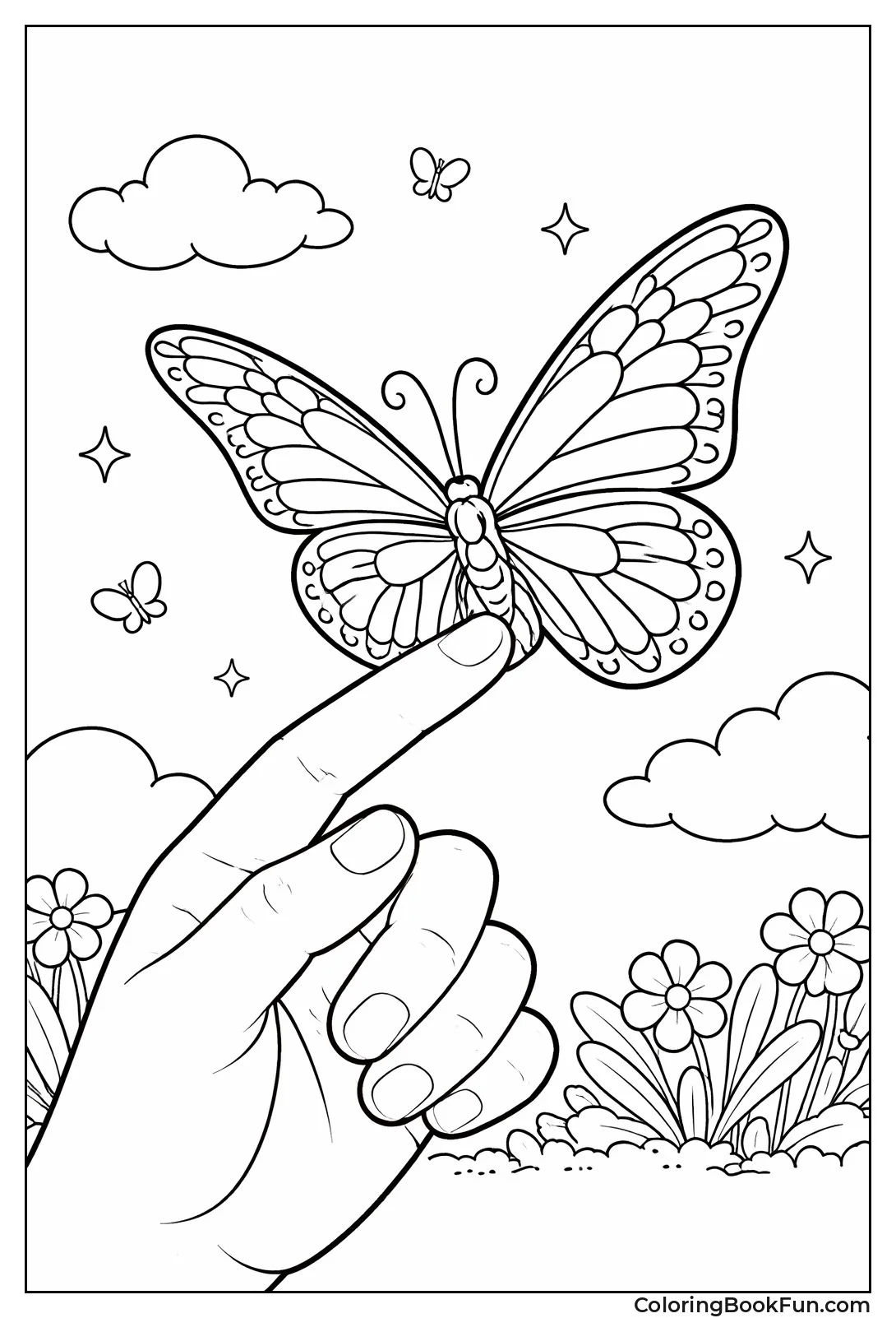 Butterfly on Finger