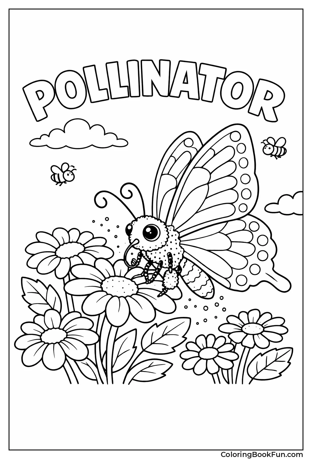 Butterfly Pollinates Flower