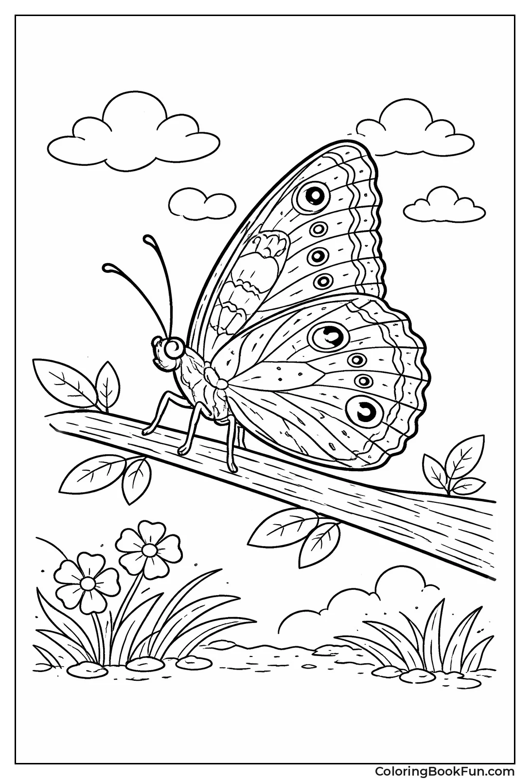 Resting Butterfly Closed Wings