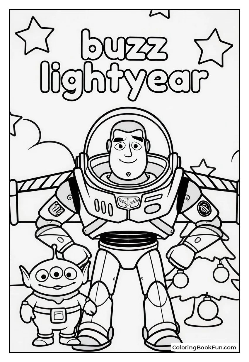 Buzz Decorates Christmas Tree