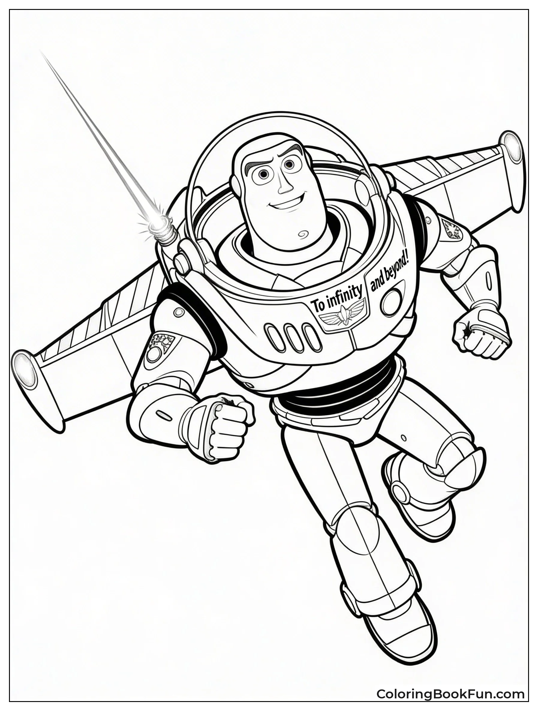 Buzz Flying with Wings Out