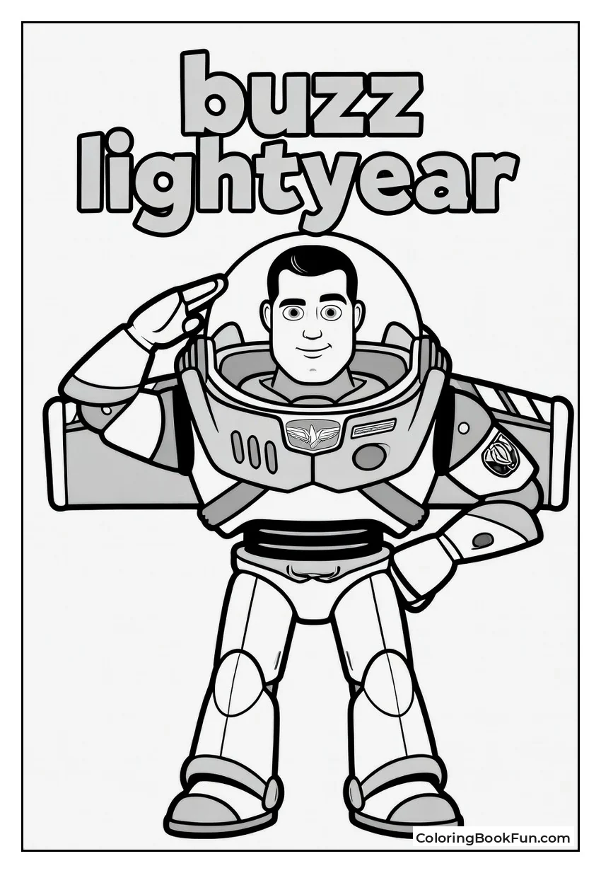 Buzz Gives Space Ranger Salute