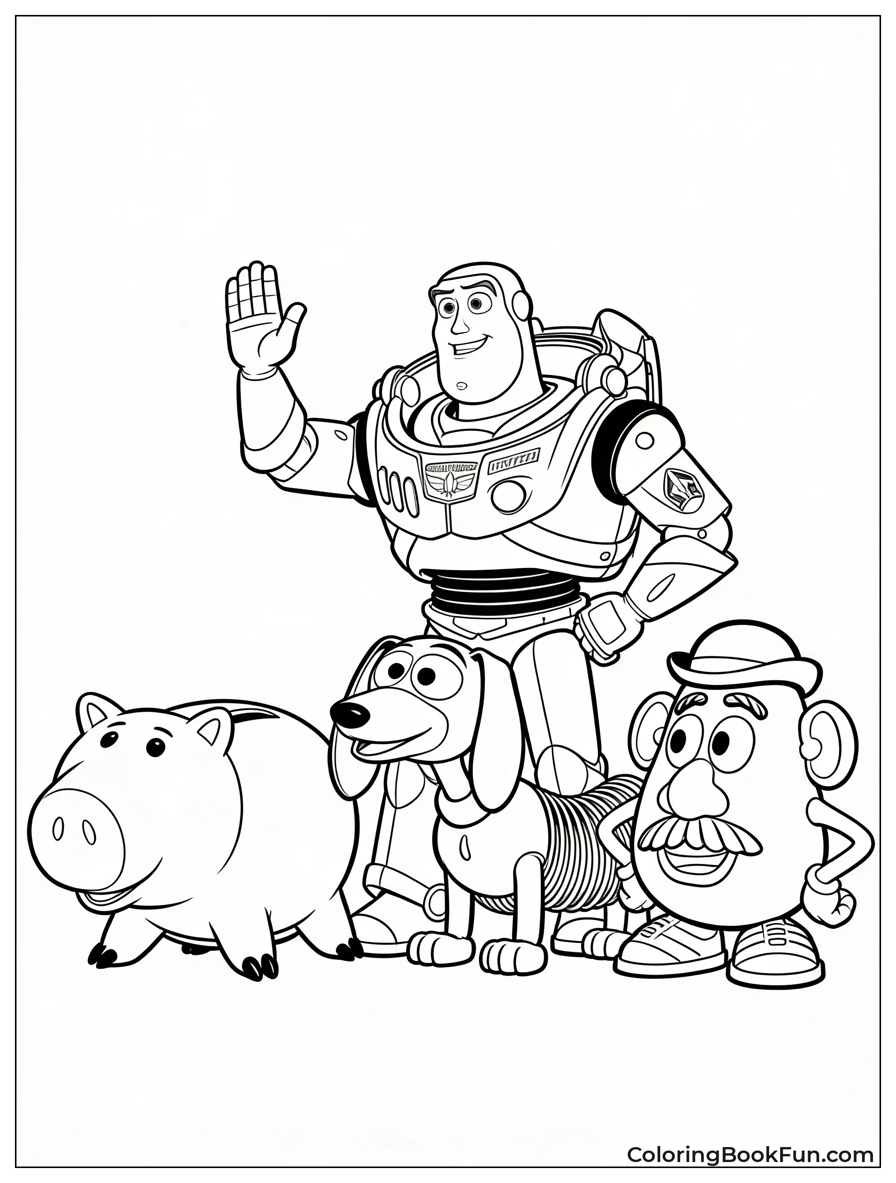 Buzz High Fives His Toy Friends