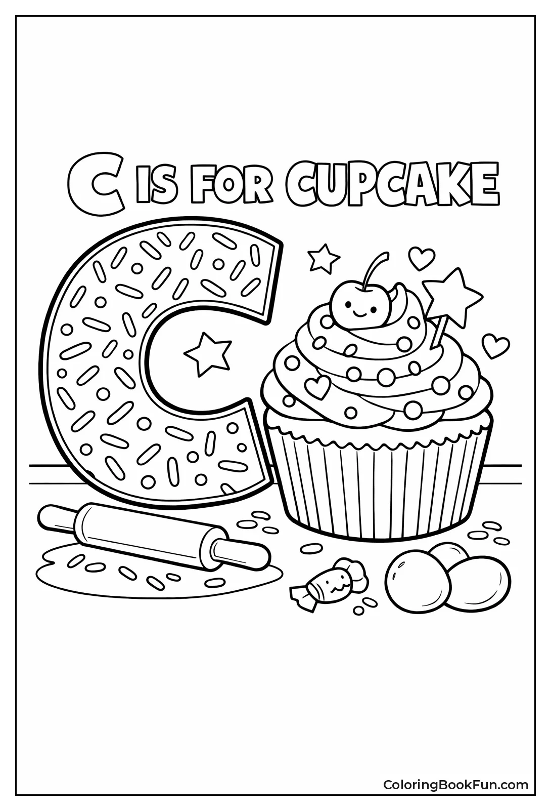 Letter C with Cupcake