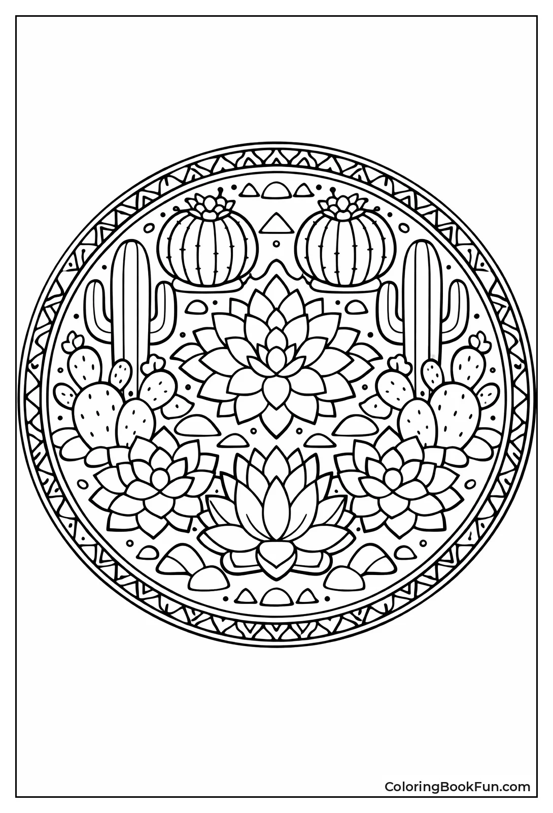 Cacti Circle Desert Style