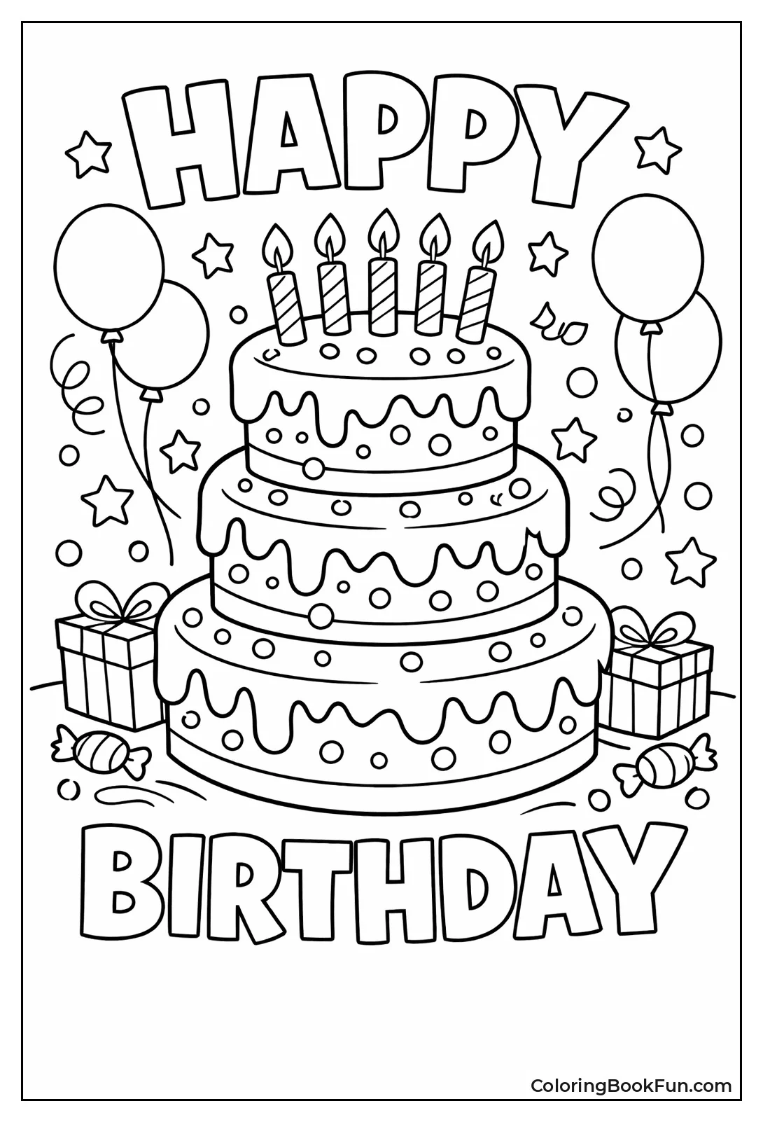 Three-Tier Birthday Cake