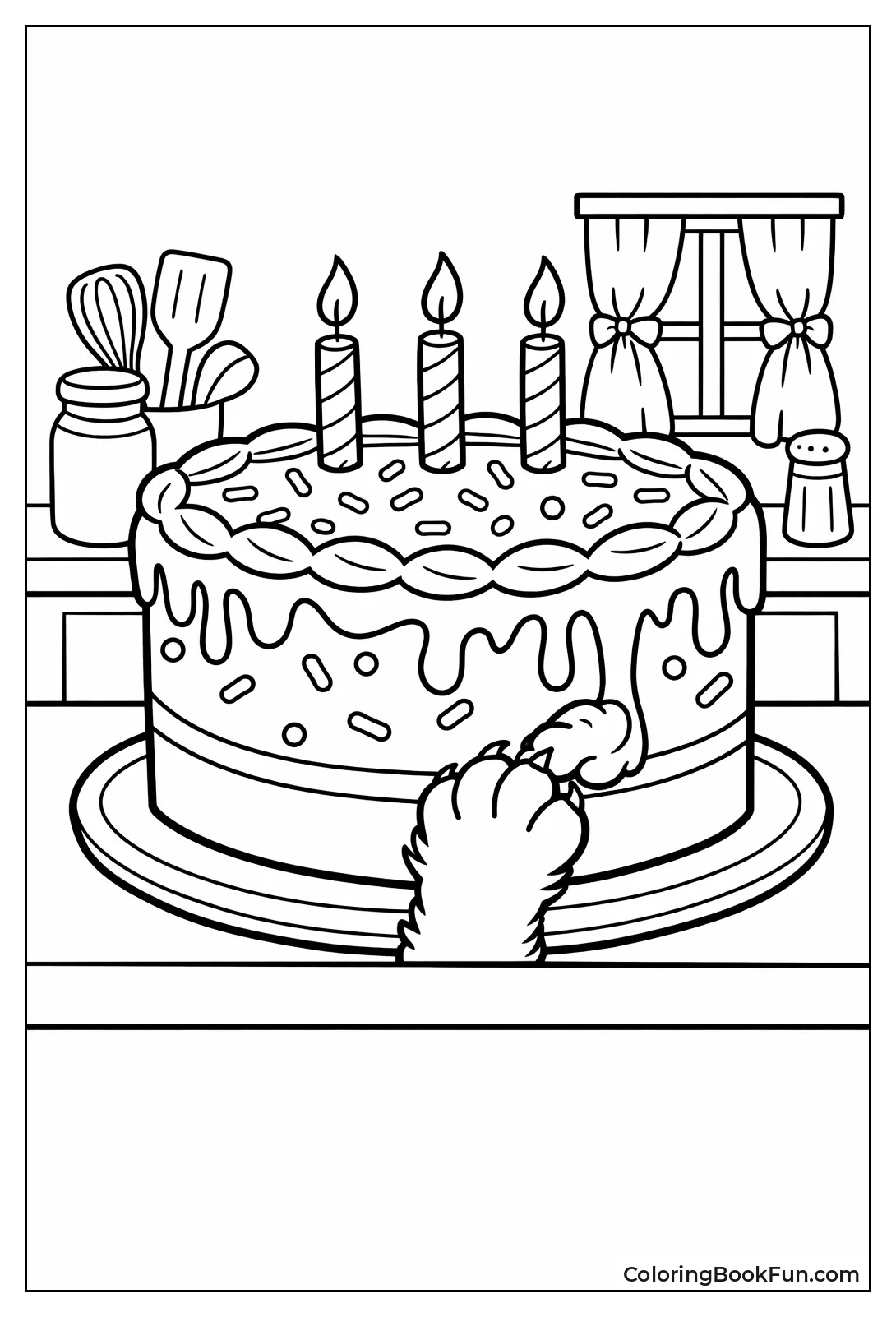 Cat Paw Stealing Frosting