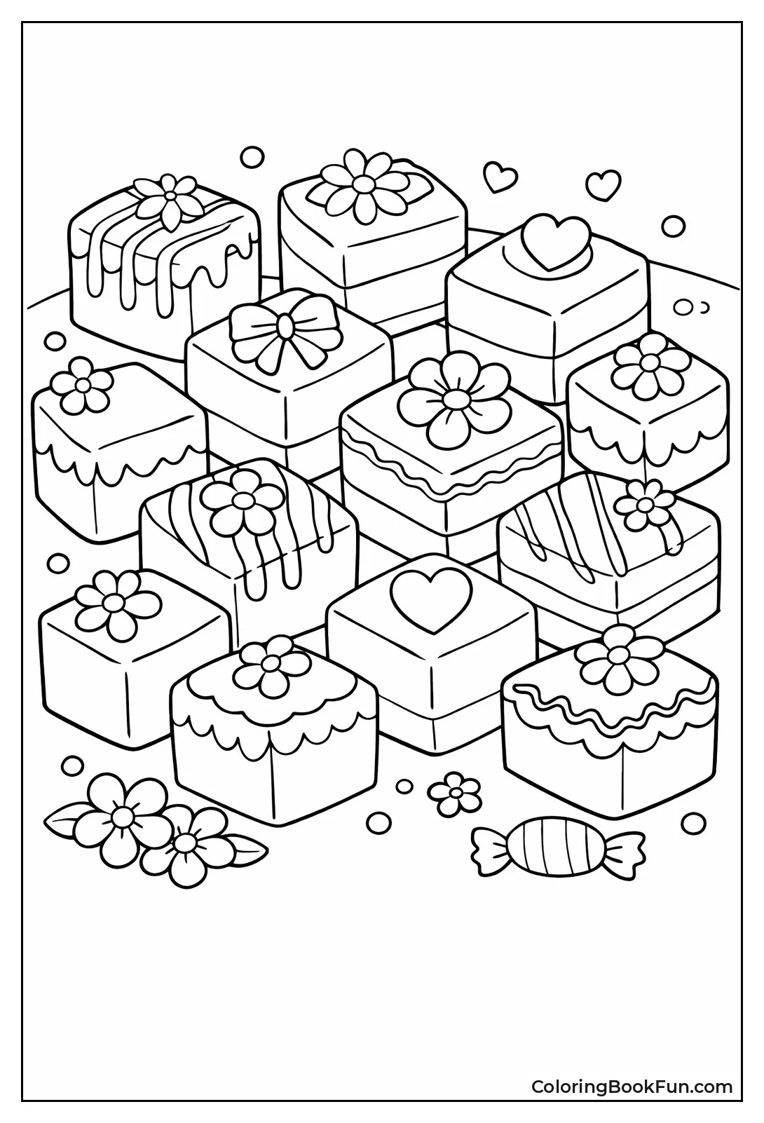 Tiny Petit Fours Cakes