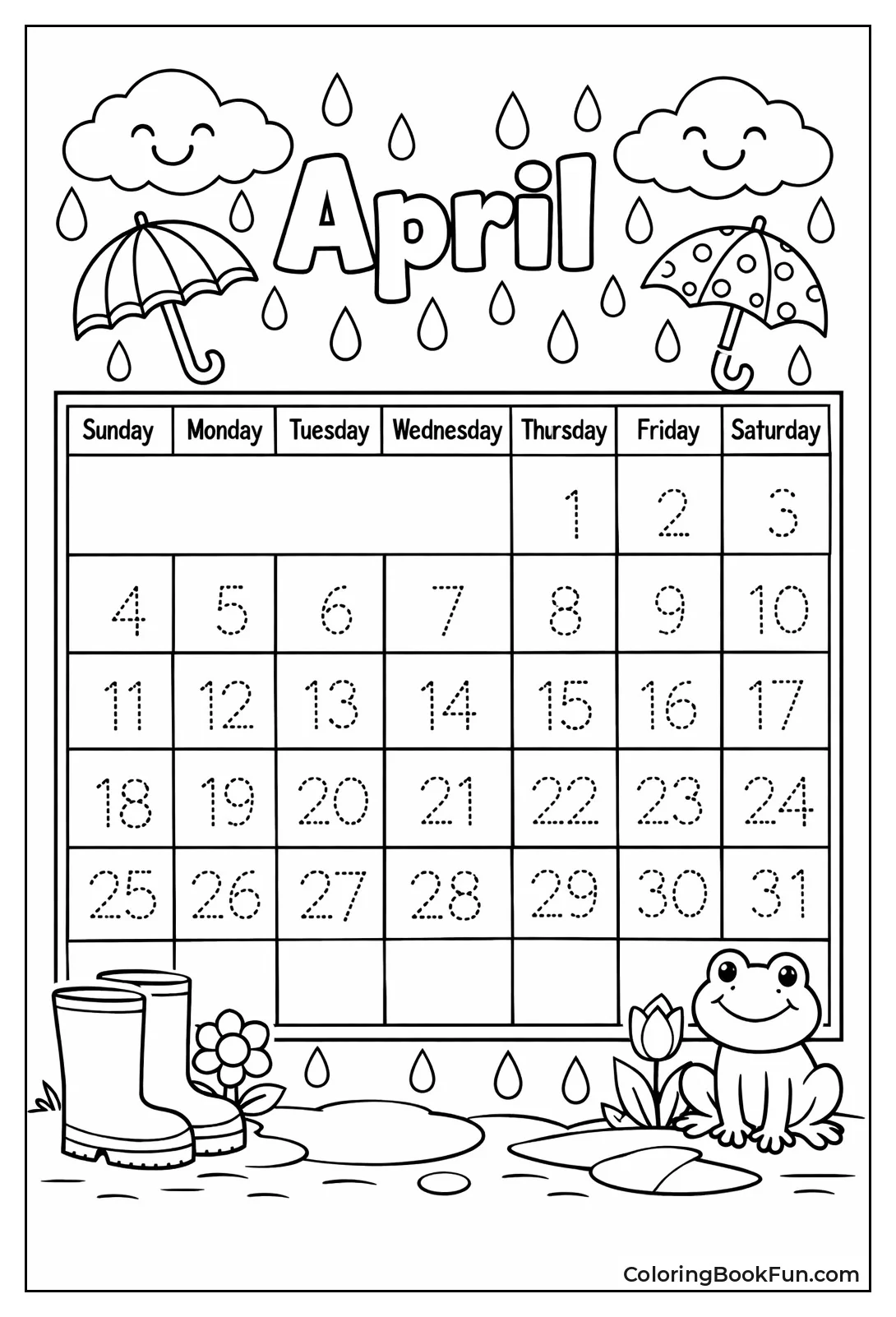 April Umbrellas and Falling Raindrops