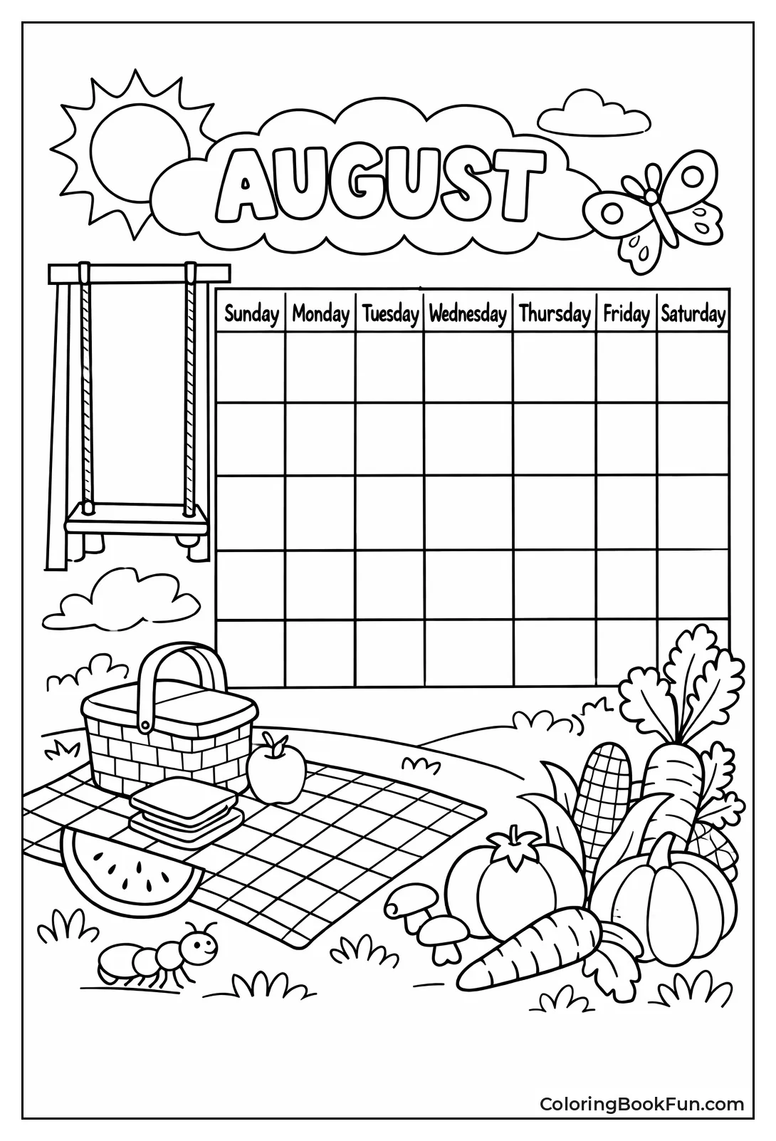 Backyard August Picnic with Veggies