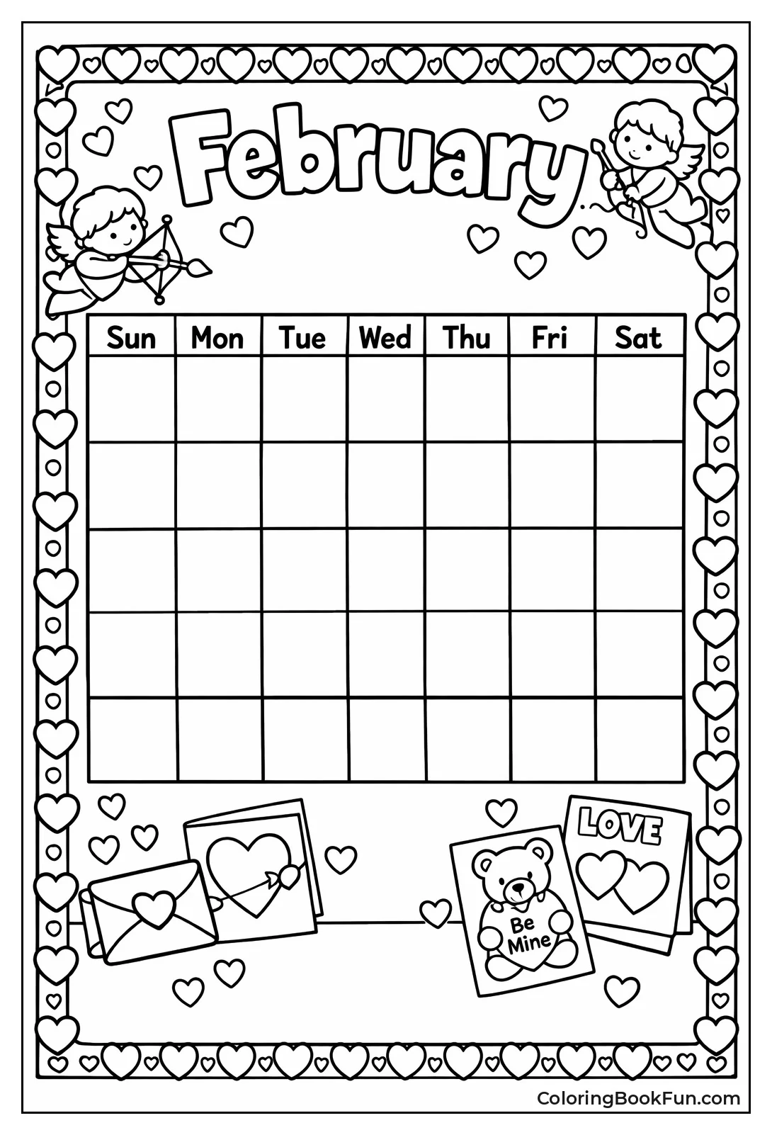 February Hearts and Valentine Cards