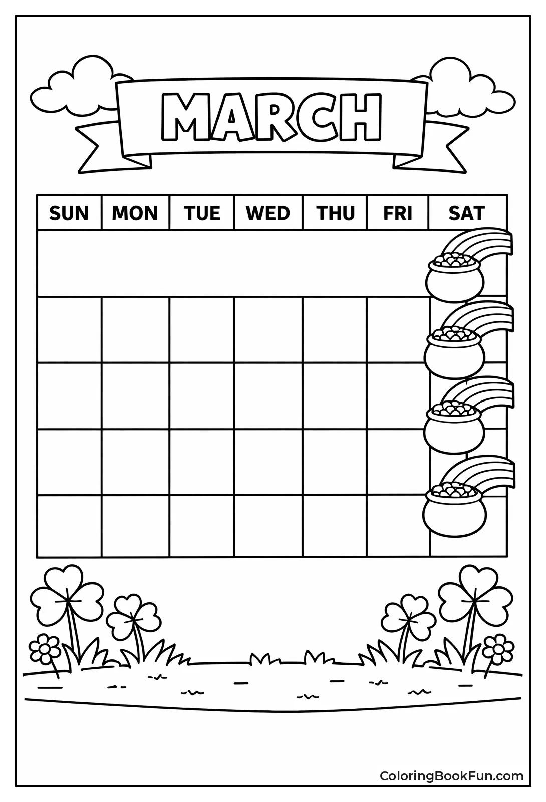 March Rainbows with Gold Pots