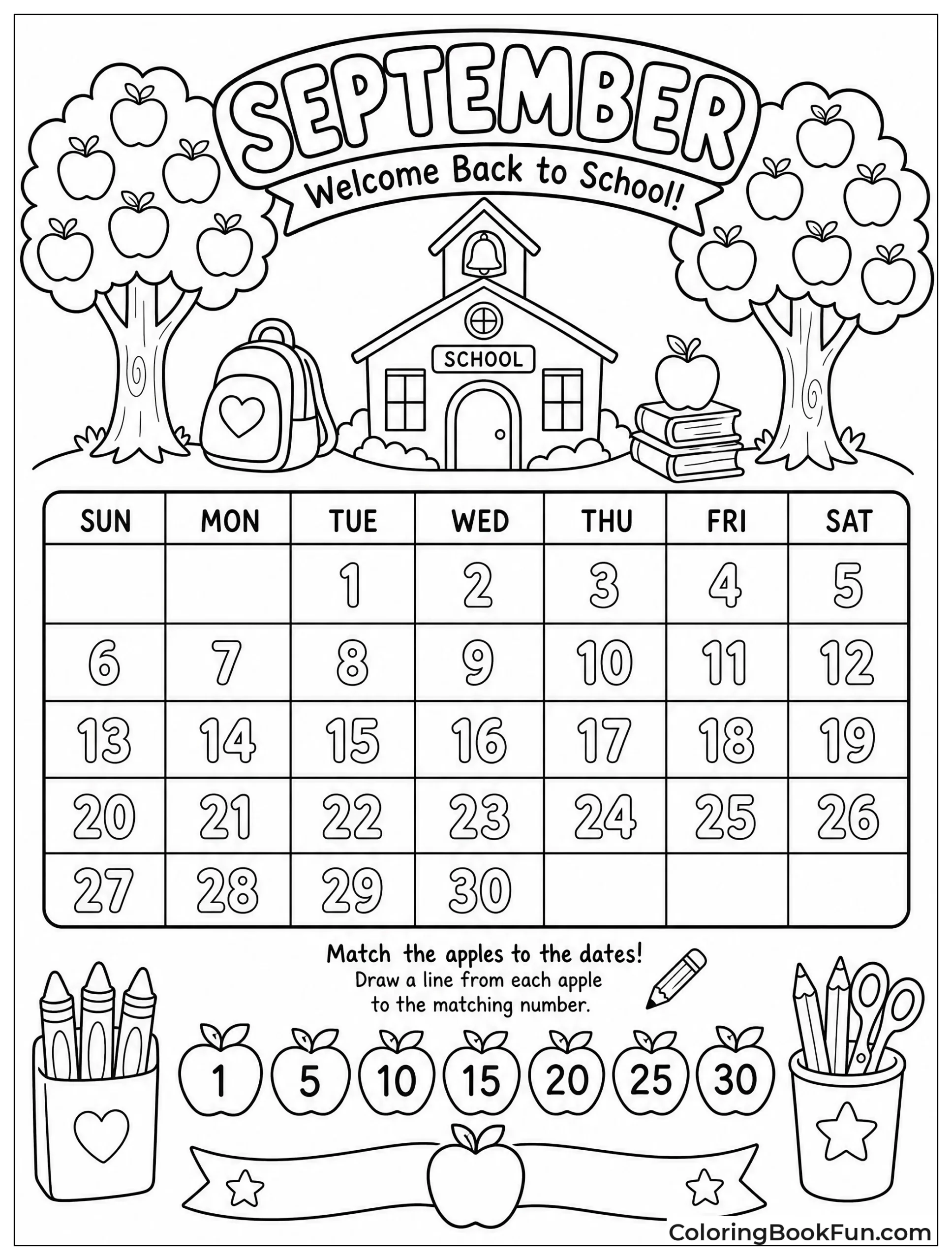 September Apples Match Tree Dates
