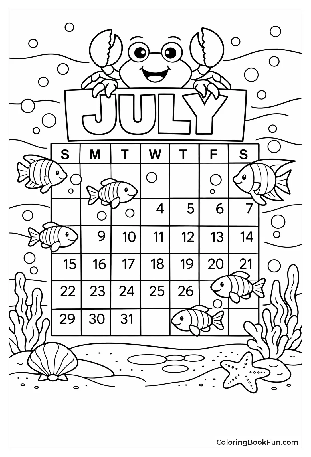 Fish Swim in Underwater July