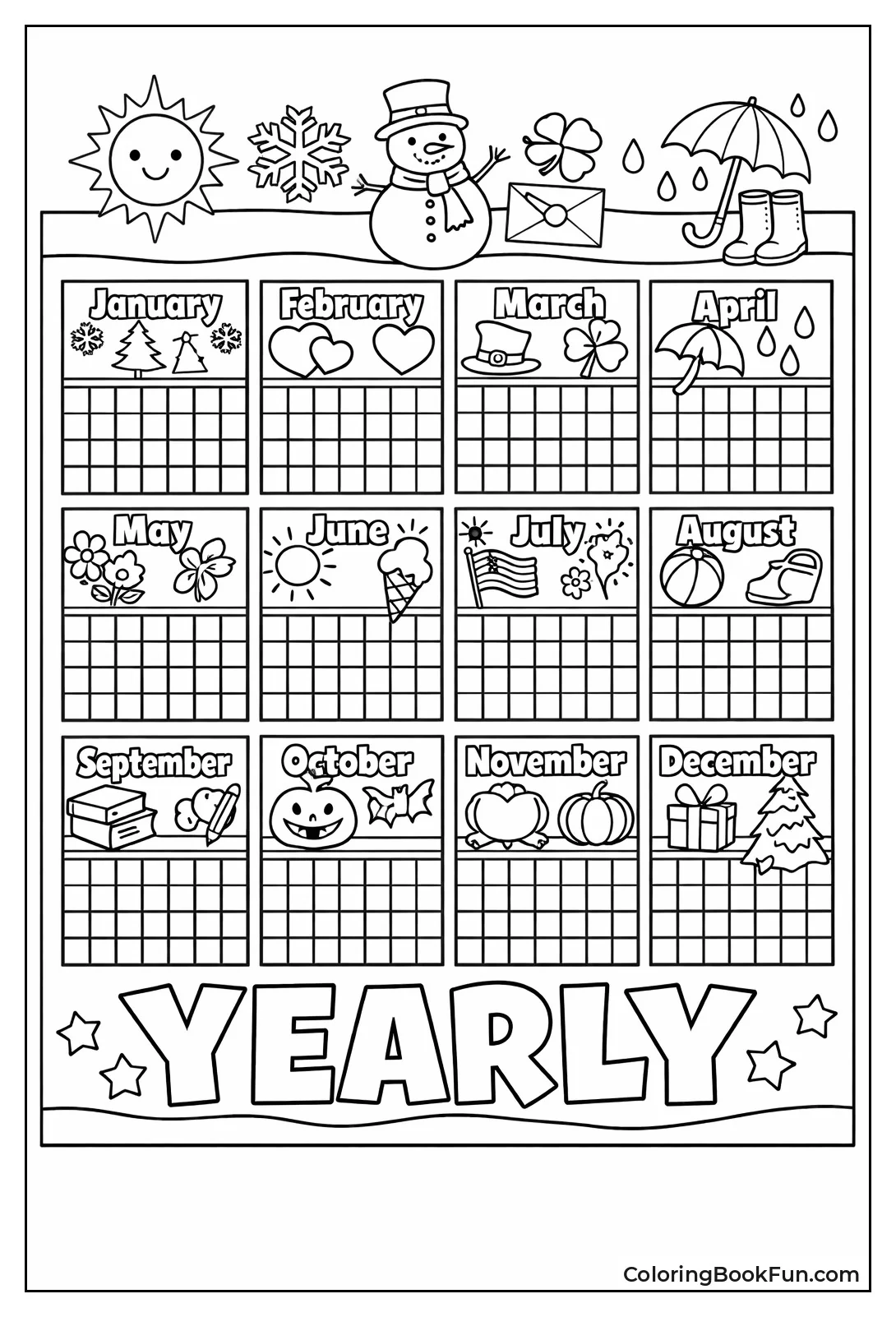 Yearly Poster Shows All Months