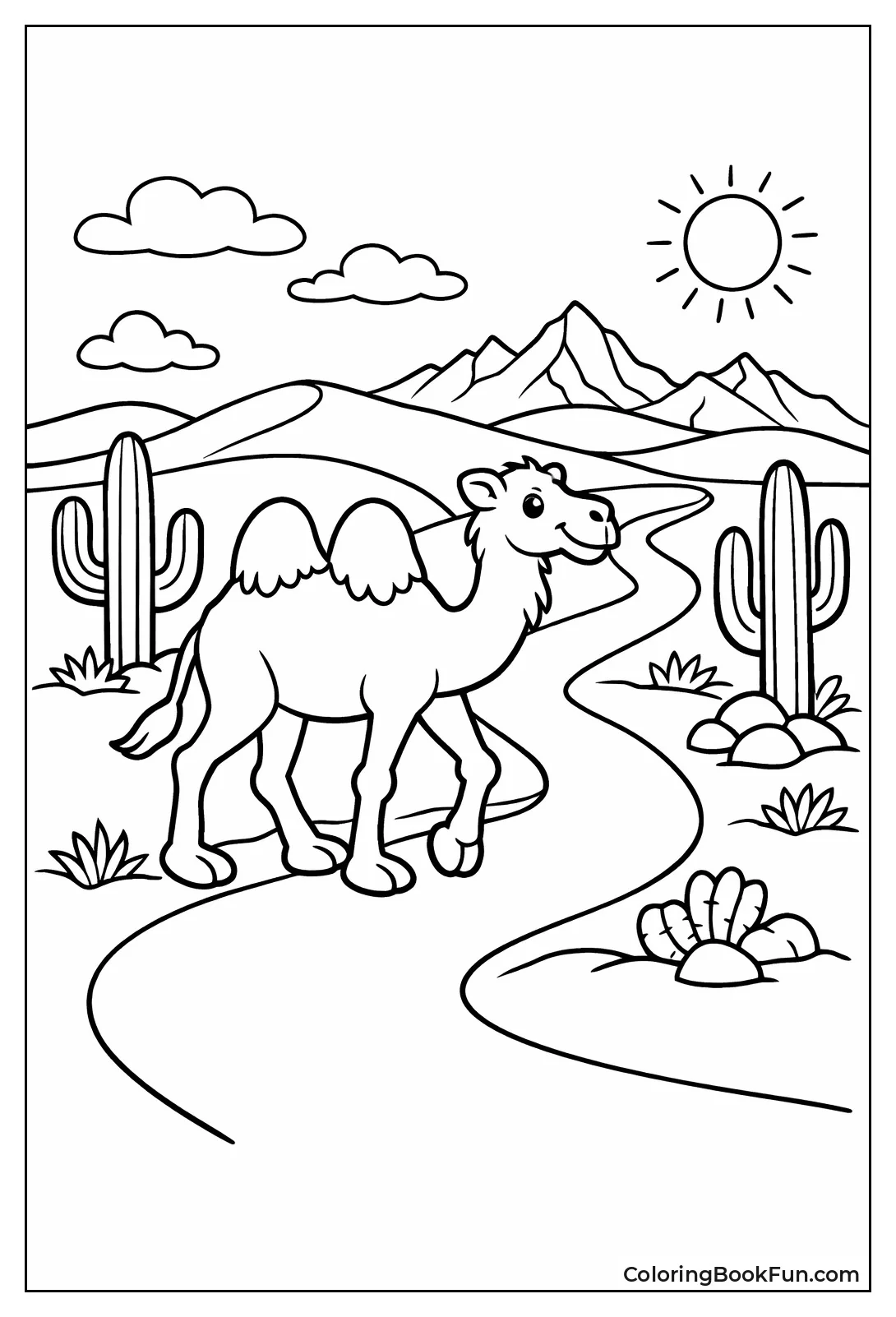 Camel on Desert Trail