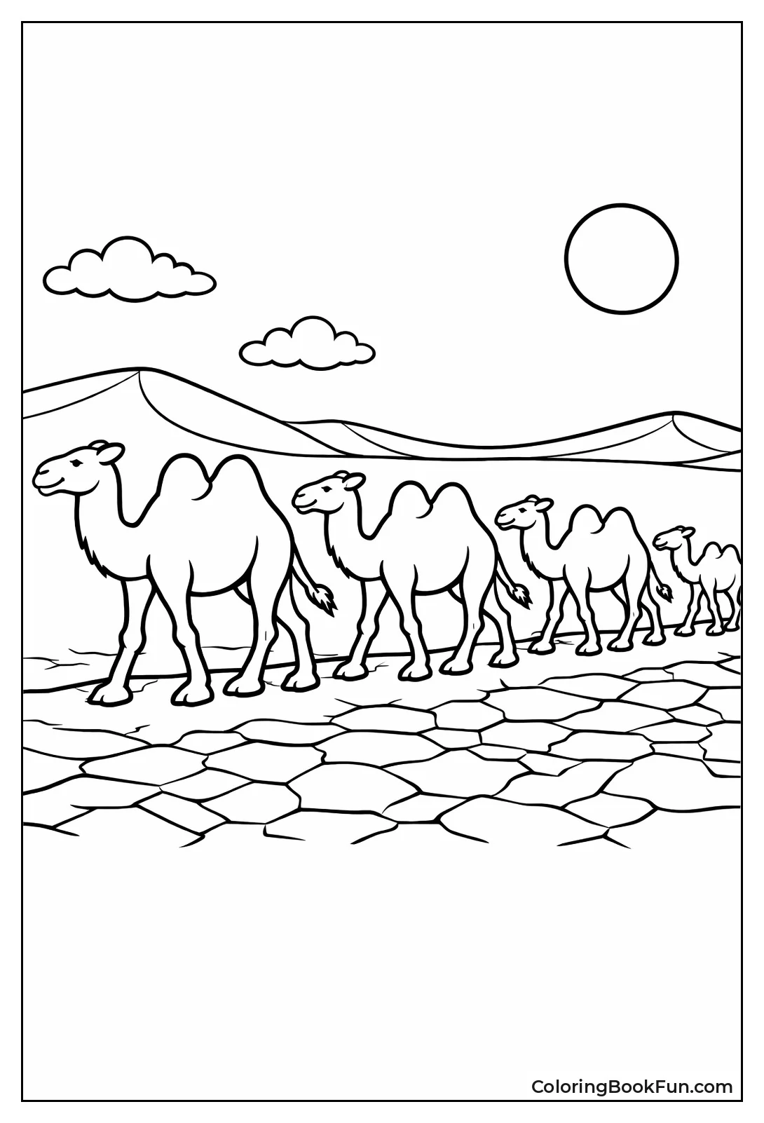 Herd of Camels Marching