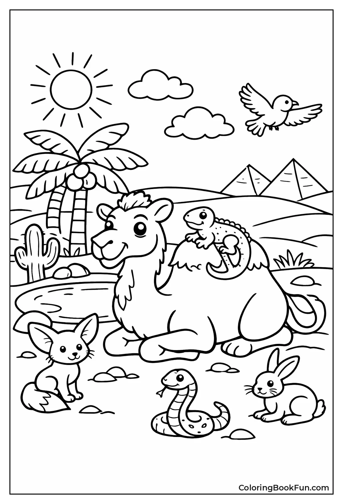 Camel with Lizard Friend