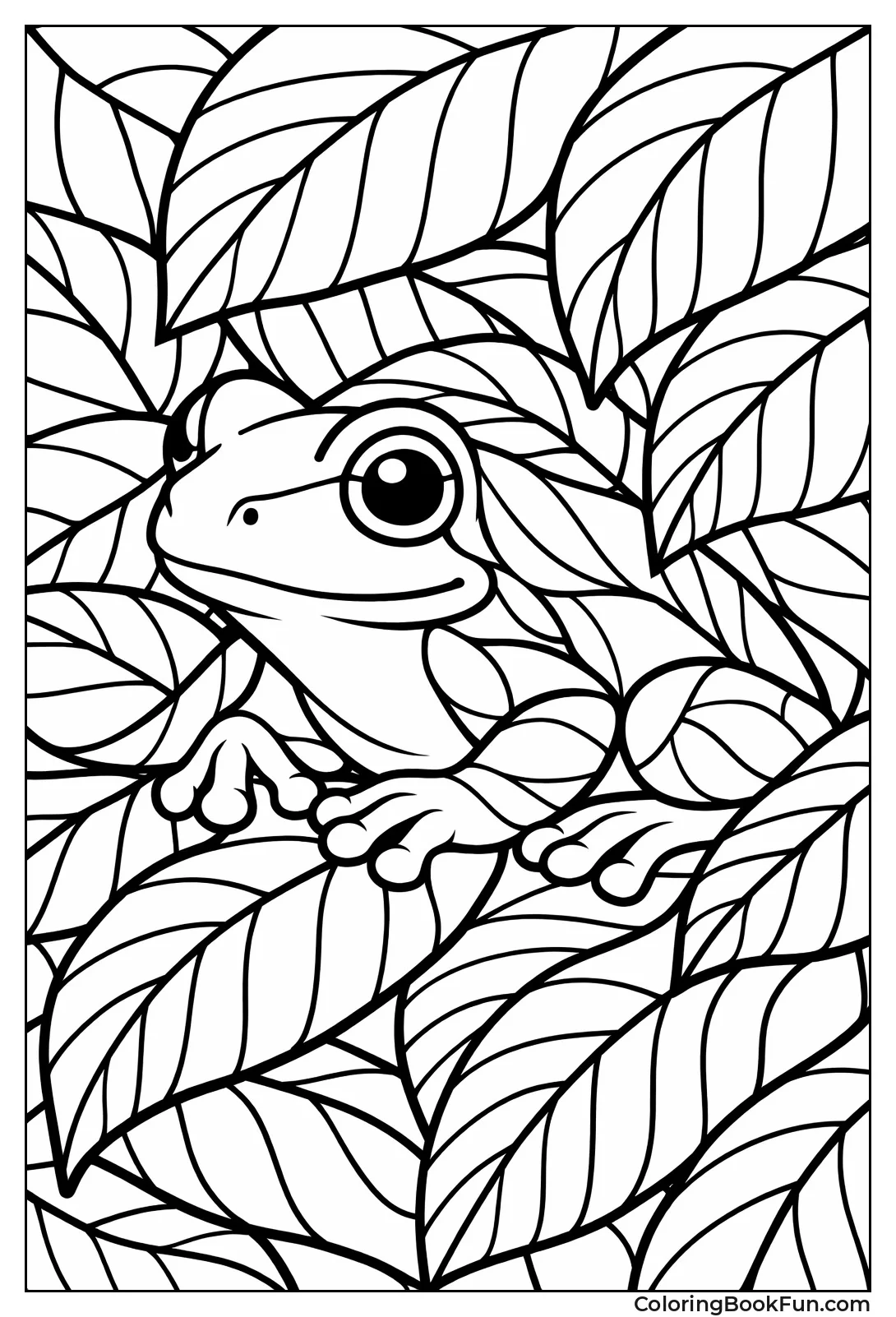 Frog Hides in Leafy Camo