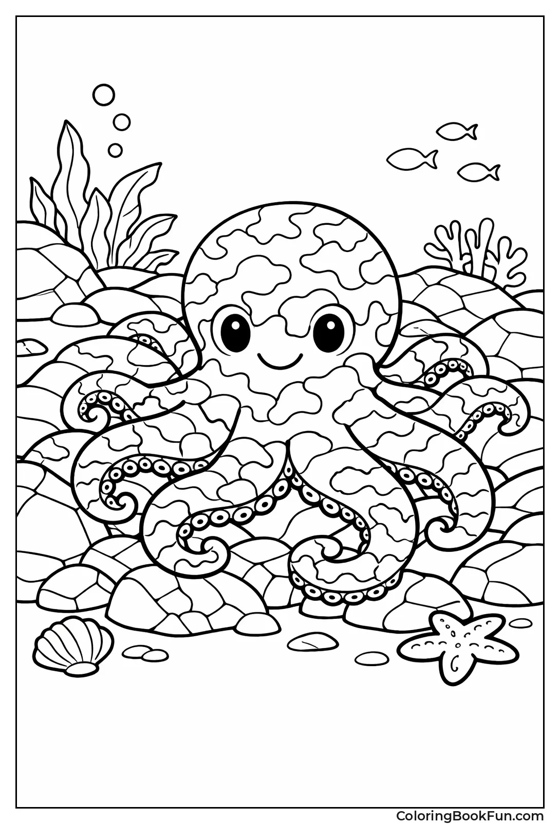 Camouflaged Rock Octopus