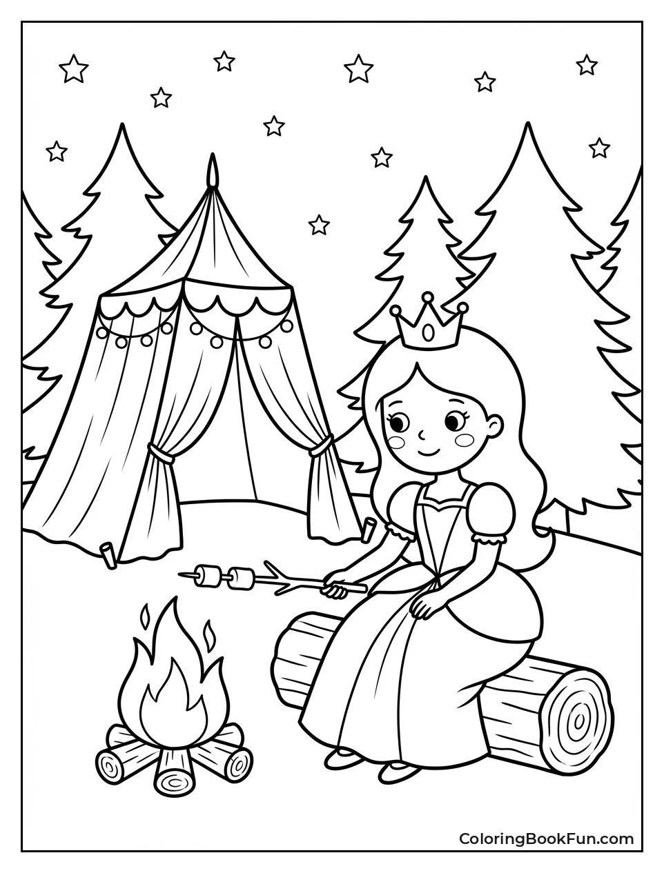 Princess Roasting Marshmallows