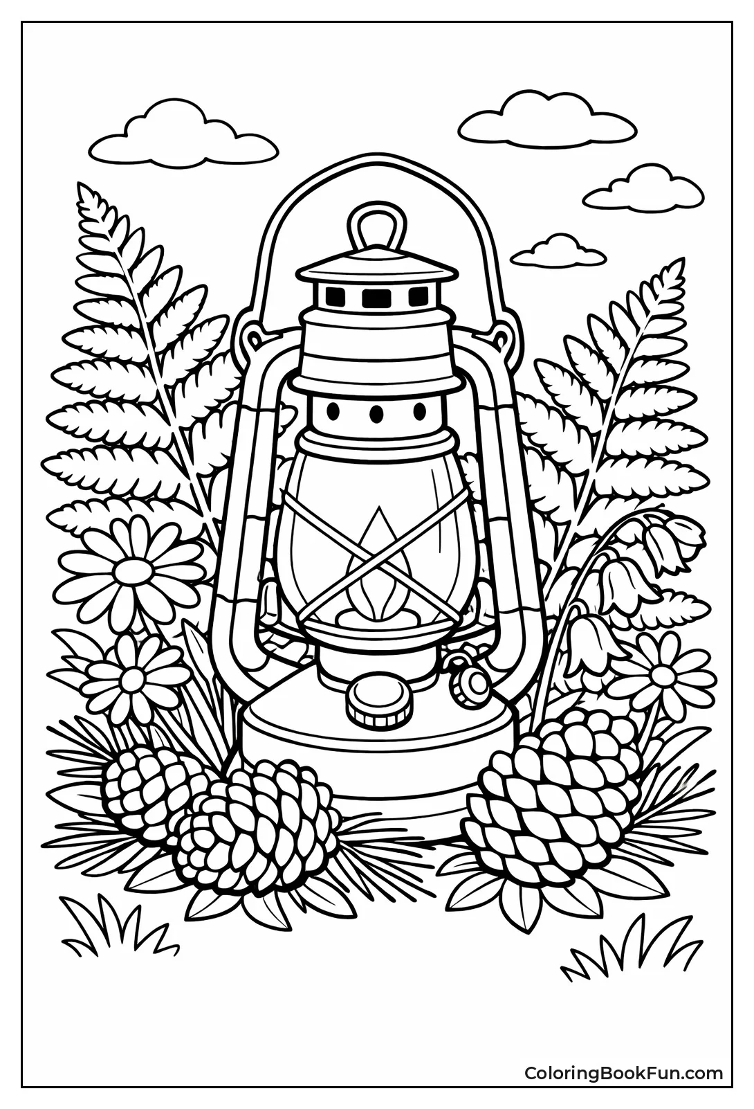 Lantern with Forest Flowers