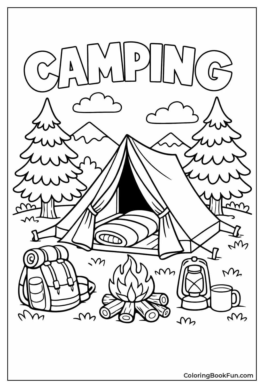 A-Frame Tent with Sleeping Bag