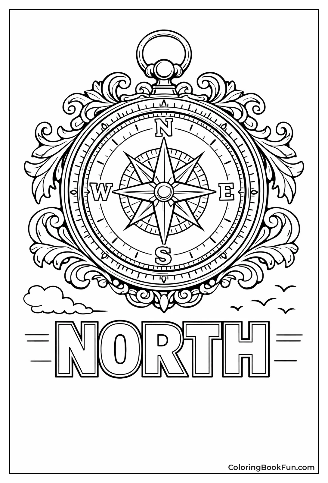 Ornate Compass Rose Design
